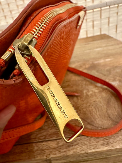 Burberry- shoulder bag orange leather- HB0058
