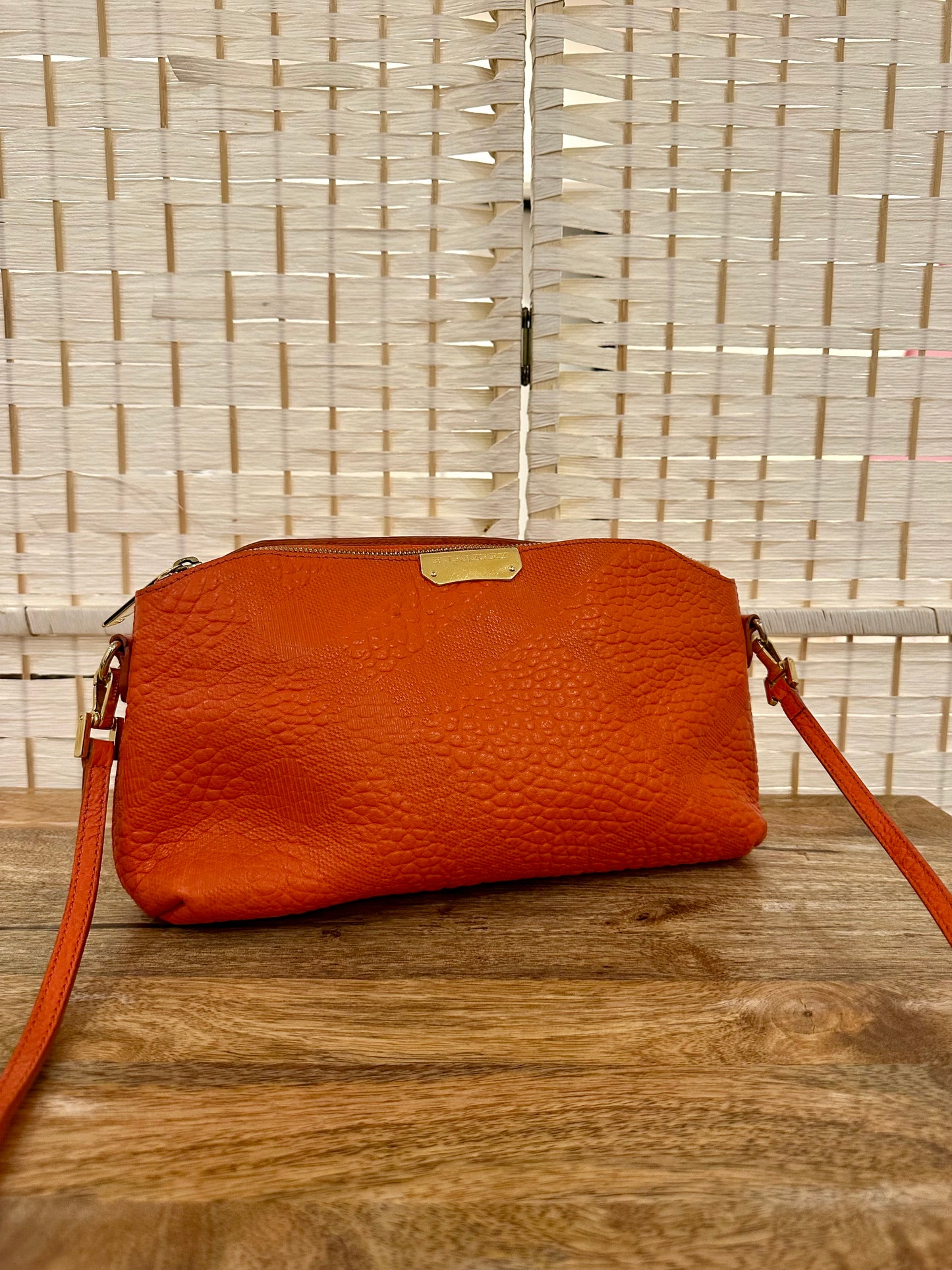 Burberry- shoulder bag orange leather- HB0058
